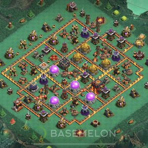 Town Hall Level 10 Farm Base Design, Layout #247
