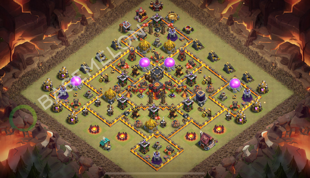 Aldea del Ayuntamiento Nivel 10 para Guerra, Niveles Máximos, Híbrido Diseño 2026, #2501