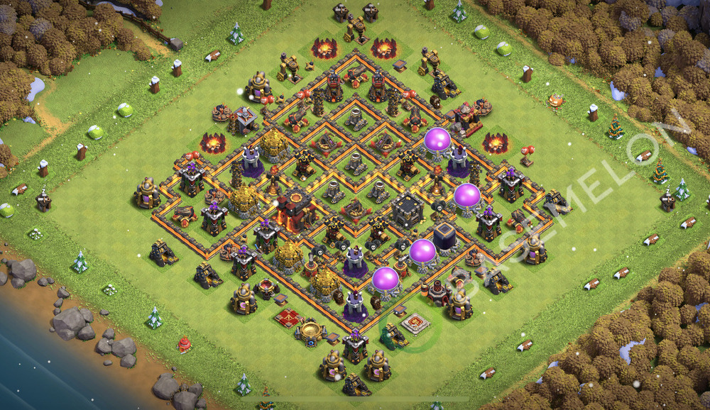 Town Hall Level 10 Trophy/Defense Base Design 2026, Anti 3 Stars, Anti Everything, Layout #2548