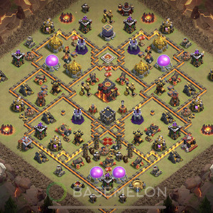 Town Hall Level 10 War Base Design, Anti 3 Stars, Anti Everything, Layout #255