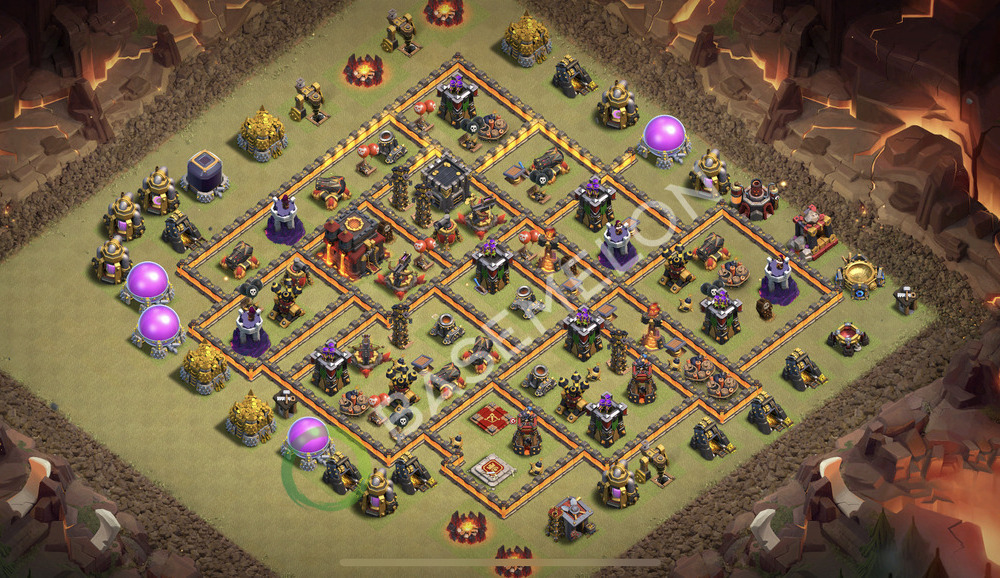 Town Hall Level 10 War Base Design 2026, Anti 3 Stars, Layout #2575
