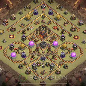 Town Hall Level 10 War Base Design, Anti 3 Stars, Anti Everything, Layout #261