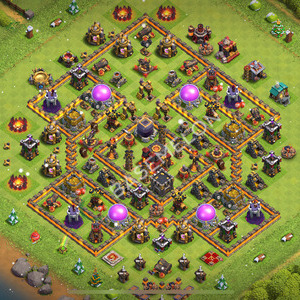 Town Hall Level 10 Farm Base Design 2026, Max Levels, Hybrid, Layout #2642