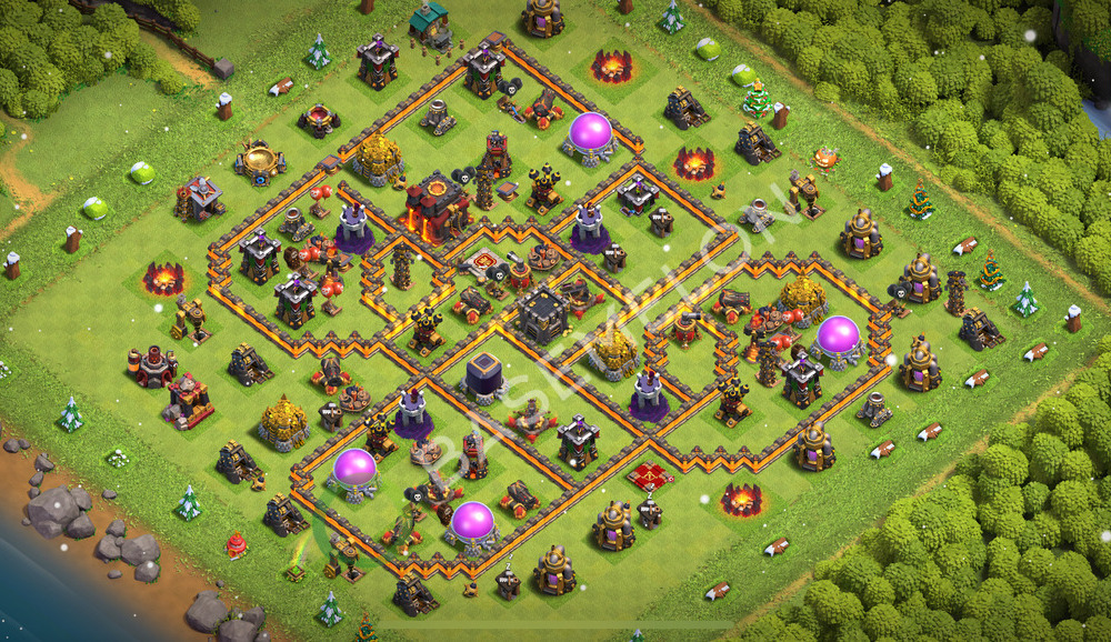 Hôtel de Ville Level 10 Farming Base  2026, Anti 3 Étoiles, Anti Tout, Village #2674