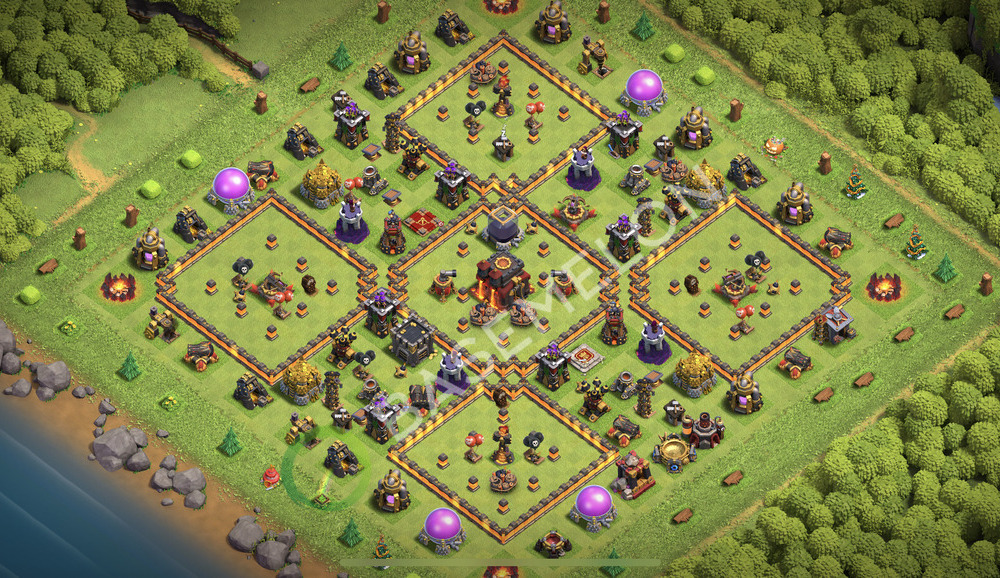 Town Hall Level 10 Trophy/Defense Base Design 2026, Anti 2 Stars, Legend League, Layout #2701