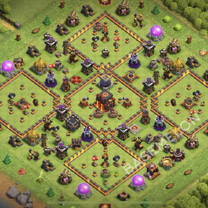 Town Hall Level 10 Trophy/Defense Base Design 2026, Anti 2 Stars, Legend League, Layout #2701