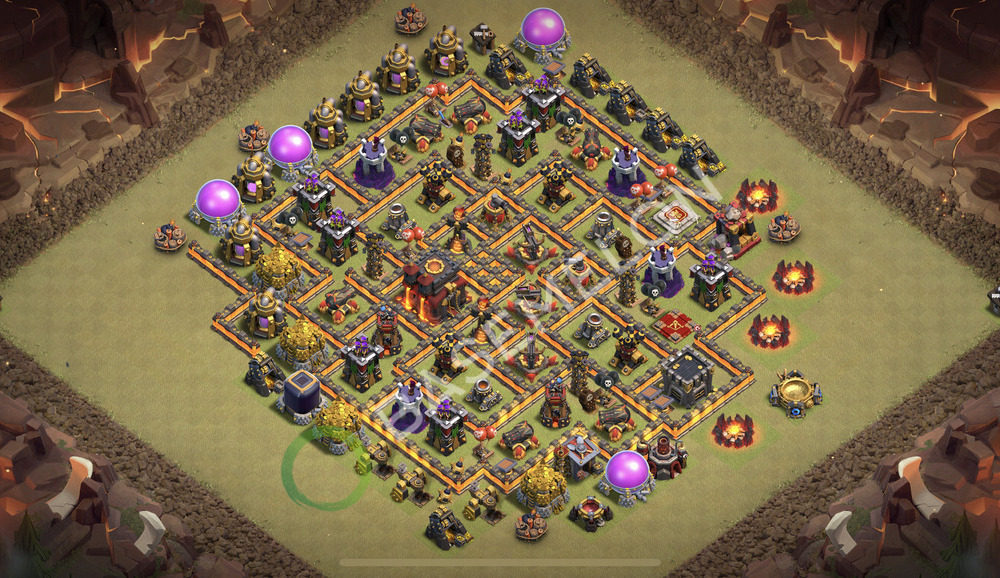 Rathaus Level 10 Krieg Base 2026, Anti 3 Sterne, Anti Alles, Layout #2704