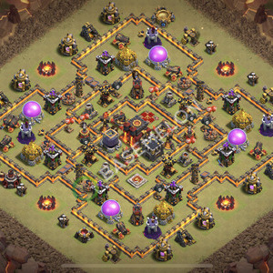 Rathaus Level 10 Krieg Base 2026, Anti 2 Sterne, Anti Air, Layout #2712