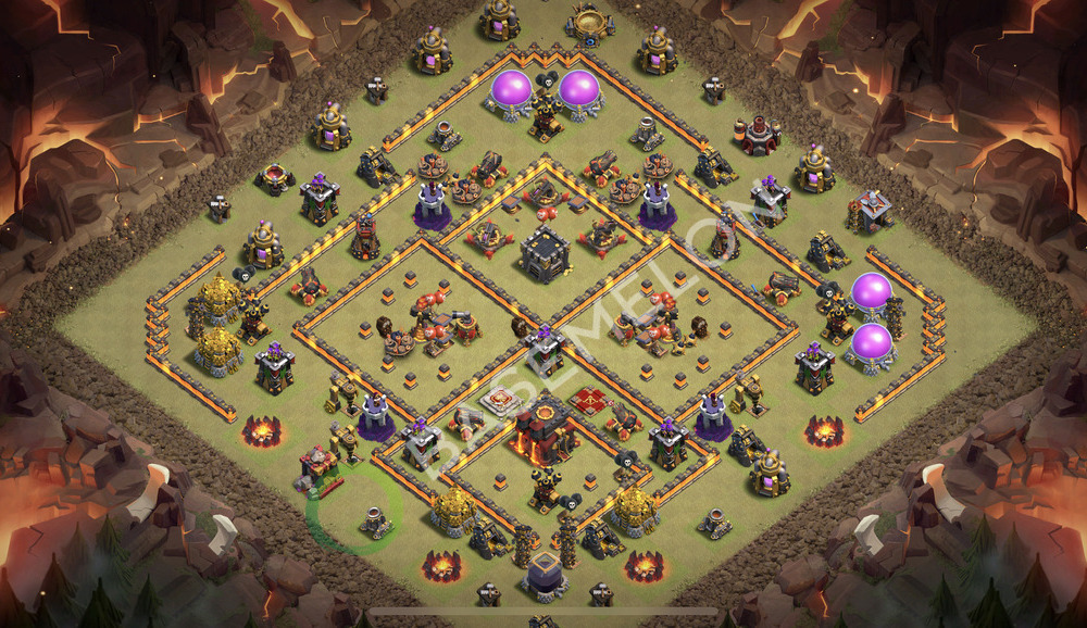 Town Hall Level 10 War Base Design 2026, Anti Everything, Layout #2796