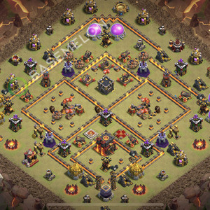 Town Hall Level 10 War Base Design 2026, Anti Everything, Layout #2796