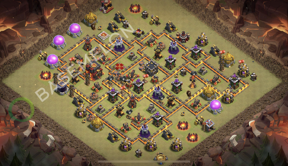 Town Hall Level 10 War Base Design 2026, Anti Everything, Layout #2876