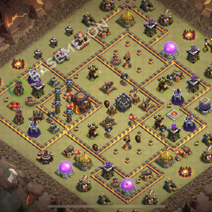 Town Hall Level 10 War Base Design 2026, Anti 3 Stars, Anti Air, Layout #2899