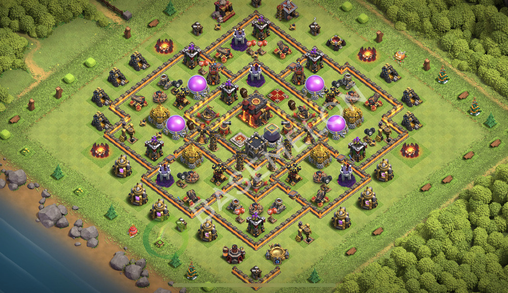 Town Hall Level 10 Farm Base Design 2026, Hybrid, Layout #2905