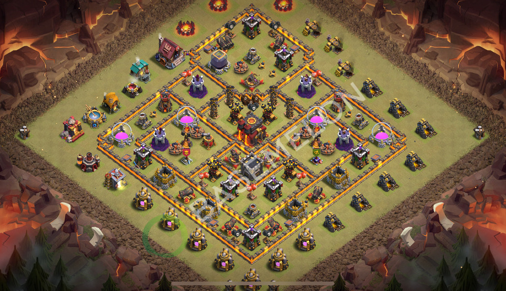 Town Hall Level 10 War Base Design 2026, Anti 2 Stars, Anti Everything, Layout #2996