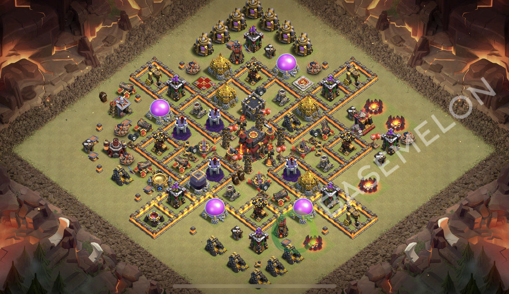 Town Hall Level 10 War Base Design 2026, Anti 3 Stars, Anti Air, Layout #3014