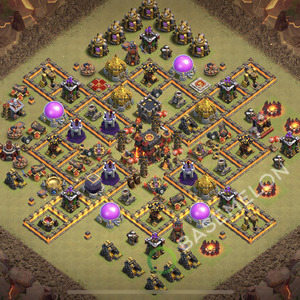 Rathaus Level 10 Krieg Base 2026, Anti 3 Sterne, Anti Air, Layout #3014