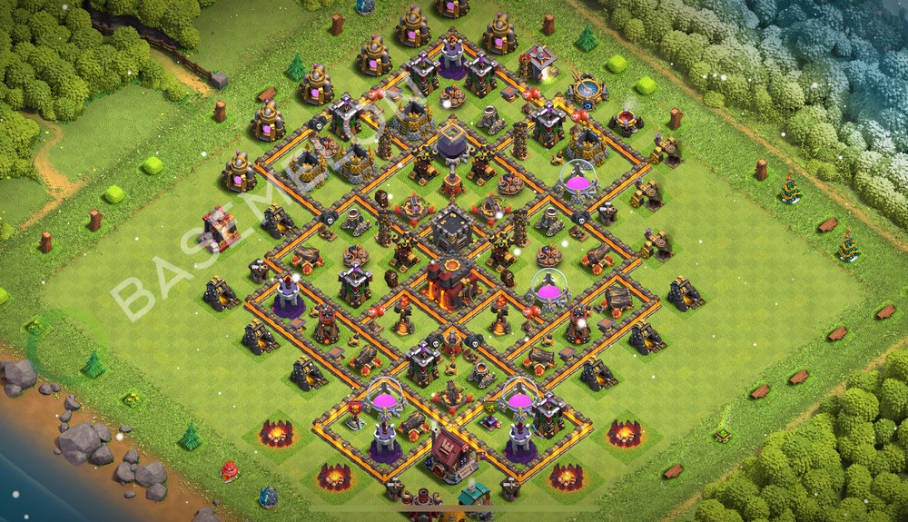 Town Hall Level 10 Trophy/Defense Base Design 2026, Anti 2 Stars, Anti Everything, Layout #3015
