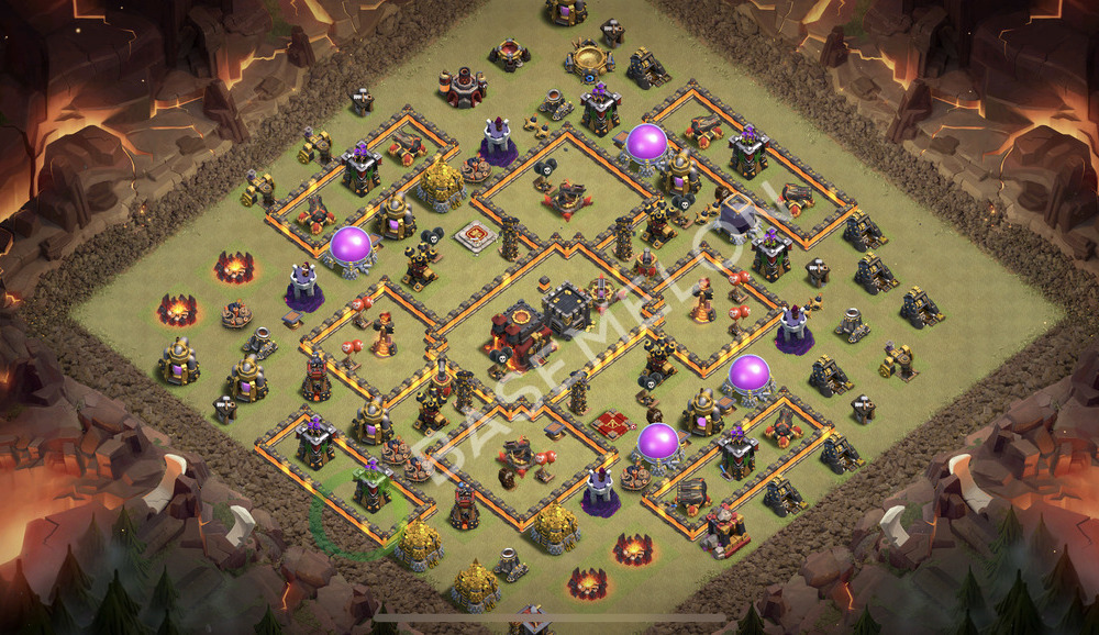 Town Hall Level 10 War Base Design 2026, Anti Everything, Layout #3040