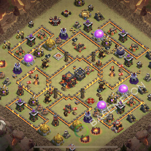 Town Hall Level 10 War Base Design 2026, Anti Everything, Layout #3040