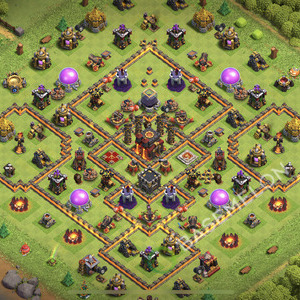 Town Hall Level 10 Trophy/Defense Base Design 2026, Anti 3 Stars, Anti Everything, Layout #3061