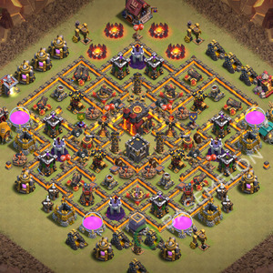 Town Hall Level 10 War Base Design 2026, Anti 3 Stars, Layout #3087