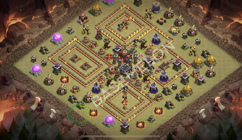 Town Hall Level 10 War Base Design 2026, Anti 2 Stars, Legend League, Layout #3089