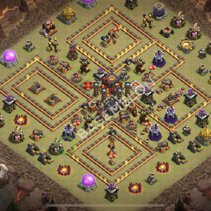 Town Hall Level 10 War Base Design 2026, Anti 2 Stars, Legend League, Layout #3089