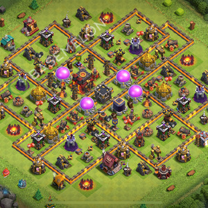 Town Hall Level 10 Farm Base Design 2026, Max Levels, Hybrid, Layout #3120