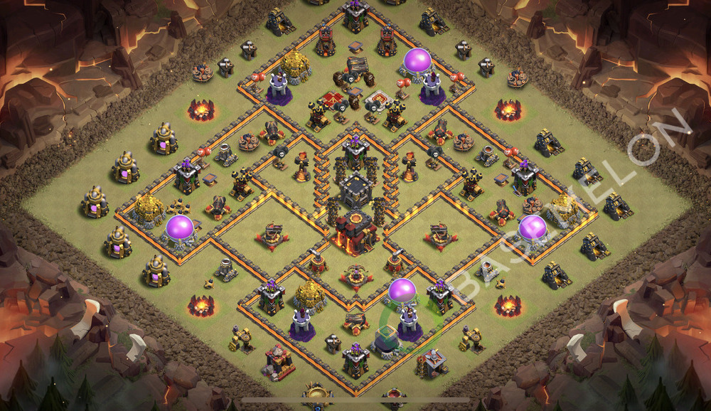Town Hall Level 10 War Base Design 2026, Anti 2 Stars, Anti Everything, Layout #3165