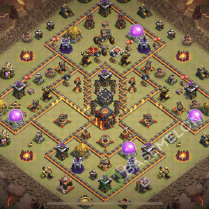 Town Hall Level 10 War Base Design 2026, Anti 2 Stars, Anti Everything, Layout #3165