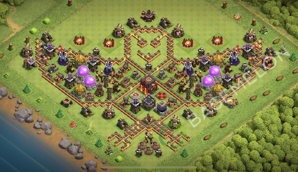 Town Hall Level 10 Trophy/Defense Base Design 2026, Layout #3187
