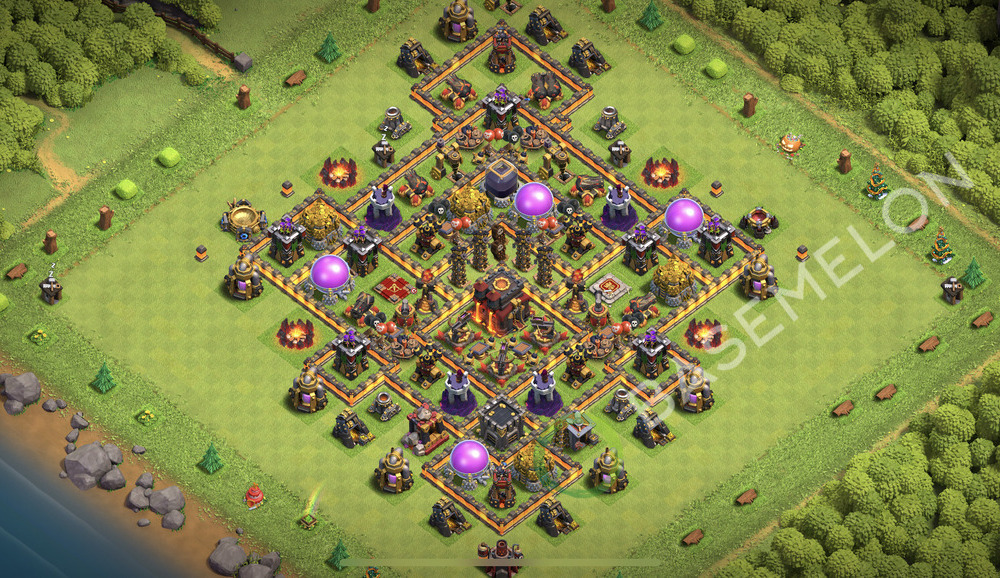 Town Hall Level 10 Trophy/Defense Base Design 2026, Anti Air, Hybrid, Layout #3190