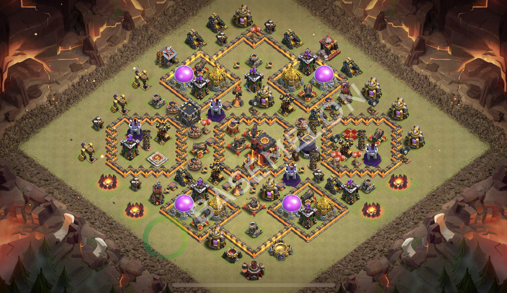 Town Hall Level 10 War Base Design 2026, Anti Everything, Hybrid, Layout #3193