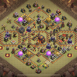 Town Hall Level 10 War Base Design 2026, Anti Everything, Hybrid, Layout #3193