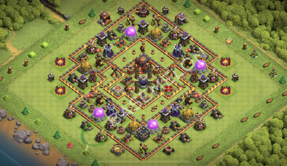 Town Hall Level 10 Farm Base Design 2026, Anti Everything, Hybrid, Layout #3250