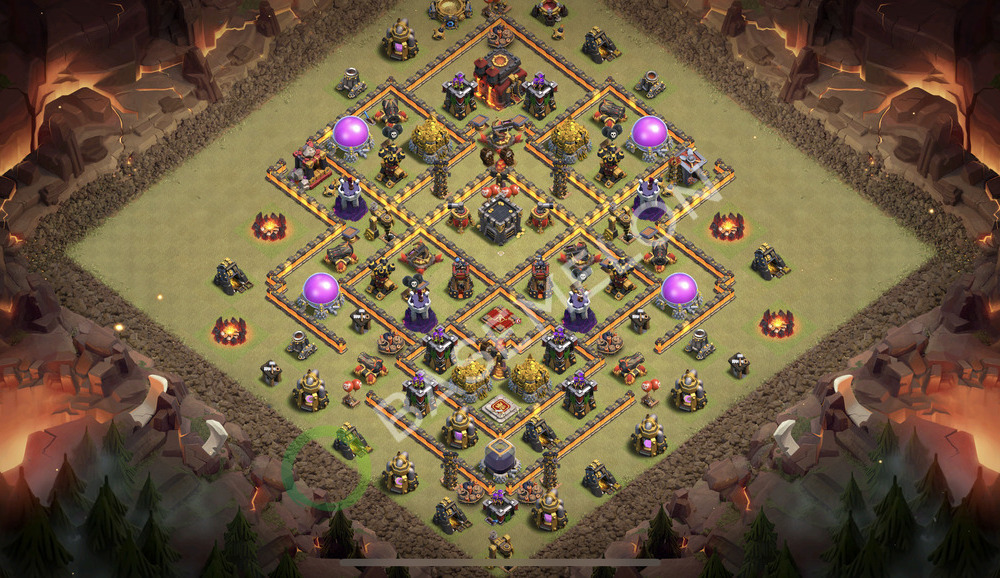 Town Hall Level 10 War Base Design 2026, Hybrid, Layout #3295