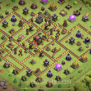 Town Hall Level 10 Trophy/Defense Base Design, Layout #335