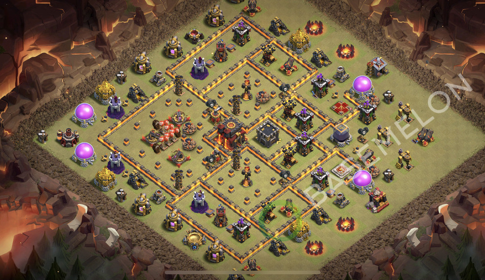 Town Hall Level 10 War Base Design 2026, Anti 2 Stars, Layout #3379