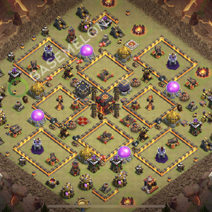 Town Hall Level 10 War Base Design 2026, Anti 2 Stars, Hybrid, Layout #3419