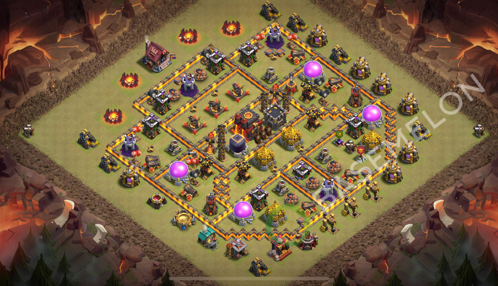 Town Hall Level 10 War Base Design 2026, Max Levels, Anti Everything, Layout #3425