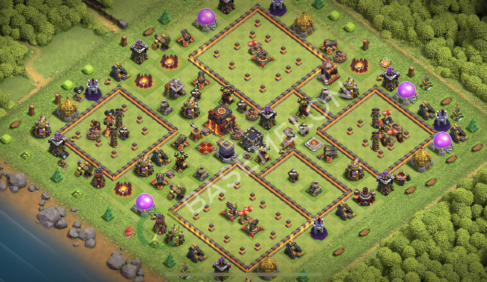 Town Hall Level 10 Trophy/Defense Base Design 2026, Anti 3 Stars, Anti Everything, Layout #3430
