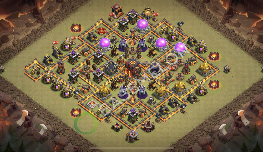 Town Hall Level 10 War Base Design 2026, Max Levels, Anti 3 Stars, Layout #3451