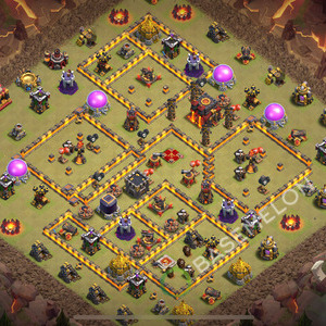 Town Hall Level 10 War Base Design 2026, Anti Air, Layout #3454