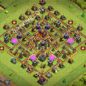 Town Hall Level 10 Trophy/Defense Base Design 2026, Unbeatable, Anti Air, Layout #3478