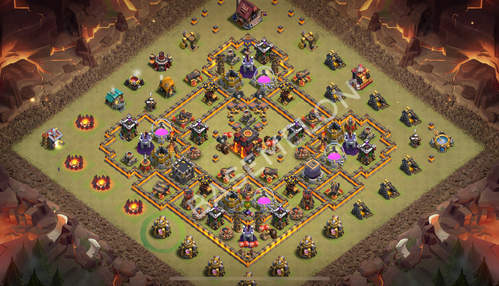 Hôtel de Ville Level 10 Guerre GDC Base  2026, Anti 3 Étoiles, Hybride, Village #3507