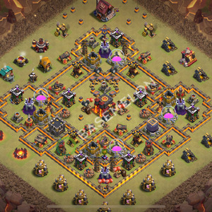 Hôtel de Ville Level 10 Guerre GDC Base  2026, Anti 3 Étoiles, Hybride, Village #3507