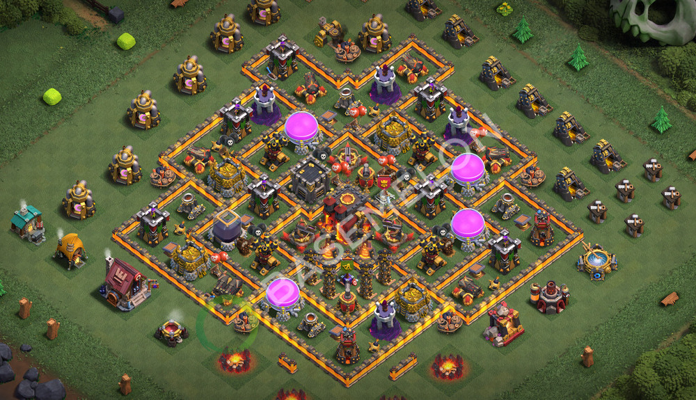 Town Hall Level 10 Trophy/Defense Base Design 2026, Layout #3570