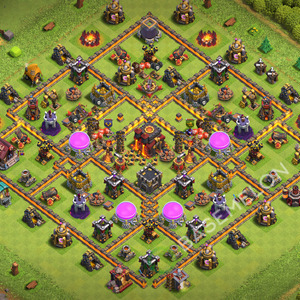 Aldea del Ayuntamiento Nivel 10 para Defensa, Anti 3 Estrellas, Híbrido Diseño 2026, #3611