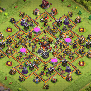 Aldea del Ayuntamiento Nivel 10 para Farming, Anti 3 Estrellas Diseño 2026, #3729