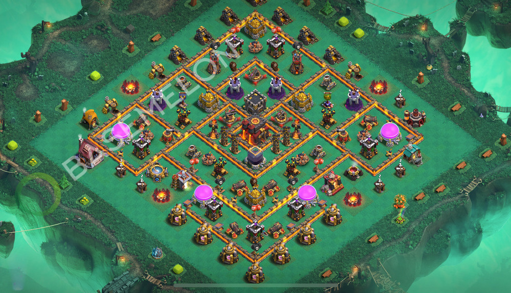 Town Hall Level 10 Trophy/Defense Base Design 2026, Max Levels, Anti Everything, Layout #3924